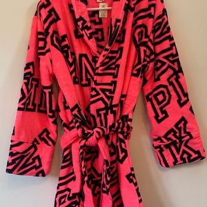 Victoria’s Secret pink graphic cozy robe